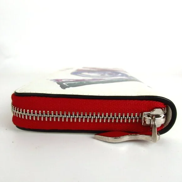 Authentic Christian Louboutin PANETTONE PARIS LOVE Zip Around purse PVC [Used] - Picture 3 of 16